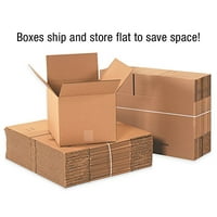 for Shipping Pack of 25 Kraft Aviditi 18144 Flat Corrugated Cardboard Box 18 L x 14 W x 4 H Packing and Moving